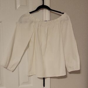Elegant Off-Shoulder White Blouse